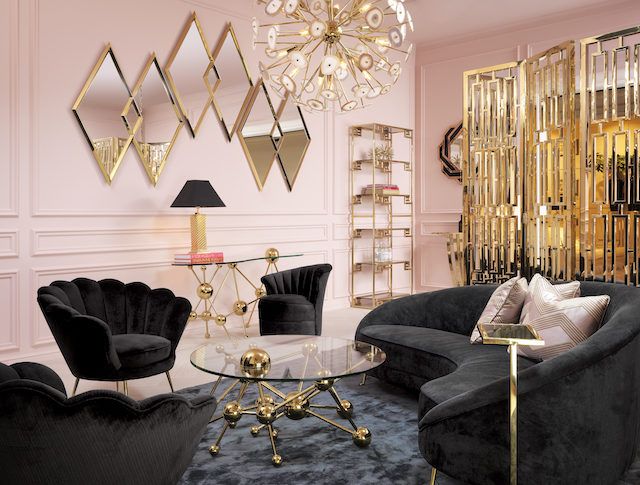 Hollywood Regency / Glam — Qonaq otağı 2