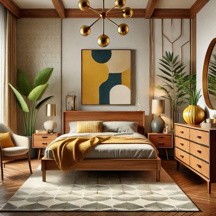 Mid-century müasir — Yataq otağı 3