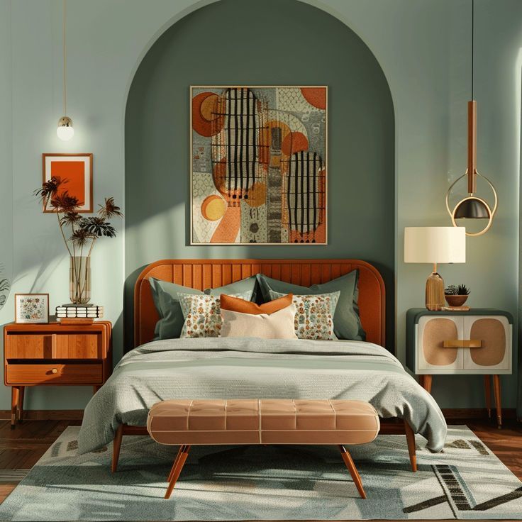 Mid-century müasir — Yataq otağı 9